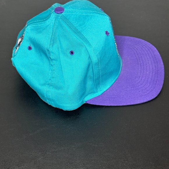 Vintage NBA Logo 7 Charlotte Hornets PRE-NEW ORLEANS Snapback Hat Cap - Picture 3 of 8